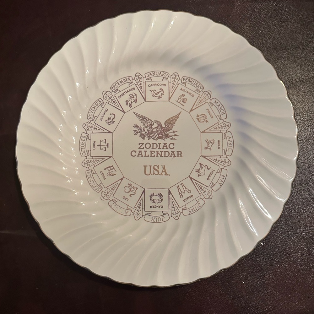 Vintagege zodiac plate